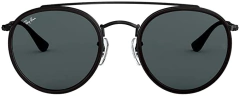 ÓCULOS DE SOL RAY BAN ROUND DOUBLE BRIDGE PRETO - Mix Óculos
