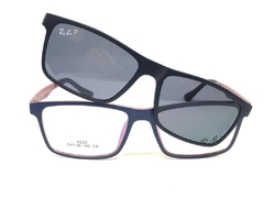 ARMAÇÃO DE GRAU RAY BAN CLIPON PRETO COM INTERIOR VERMELHO