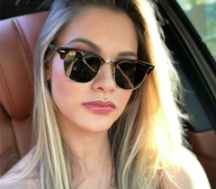 ÓCULOS DE SOL RAY BAN CLUBMASTER TARTARUGA LENTE VERDE