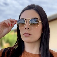 OCULOS DE SOL RAY BAN MARSHAL DOURADO MARROM DEGRADE na internet