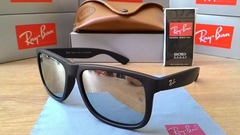 ÓCULOS DE SOL RAY BAN JUSTIN PRATA ESPELHADO - loja online