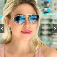 OCULOS DE SOL RAY BAN MARSHAL DOURADO E AZUL DEGRADE