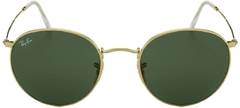 ÓCULOS DE SOL RAY BAN ROUND DOURADO LENTE VERDE