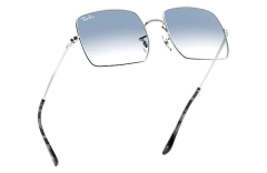 ÓCULOS DE SOL RAY BAN SQUARE AZUL DEGRADE COM PRATA - loja online