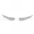 Brinco Ear Cuff Folha Cravejada 4,5cm Em Prata 925 na internet