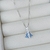 Colar Nossa Senhora Aparecida Cravejada Azul 45cm em Prata 925 - comprar online