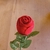 Porta Anel Flor Rosa Vermelha Com Caule na internet