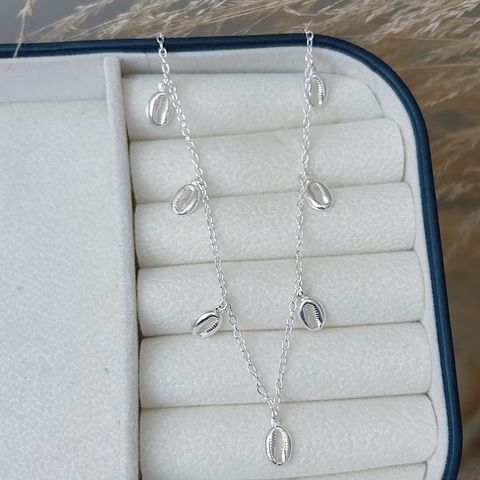 Choker Conchas Búzios em Prata 925