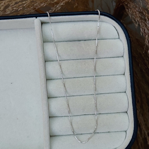 Corrente Veneziana Duas Regulagens (40 e 45 cm) Em Prata 925