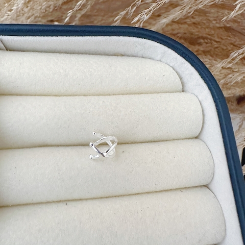 Piercing Fake Cruzado X Em Prata 925
