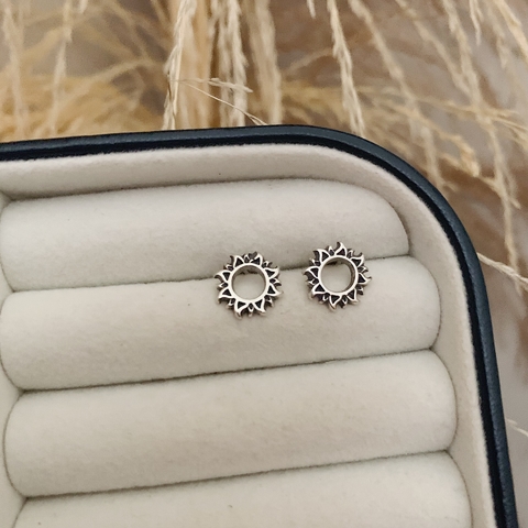 Brinco Sol Envelhecido Em Prata 925 - comprar online