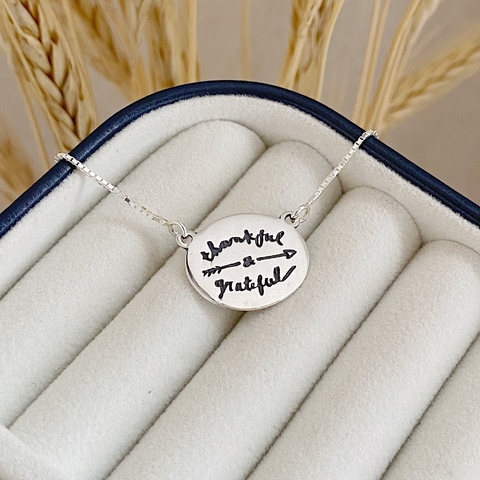 Colar Thankful Grateful Em Prata 925