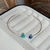 Bracelete Turmalina Verde e Azul Em Prata 925 - loja online