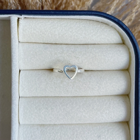 Anel Falange Coração Vazado Em Prata 925 - comprar online
