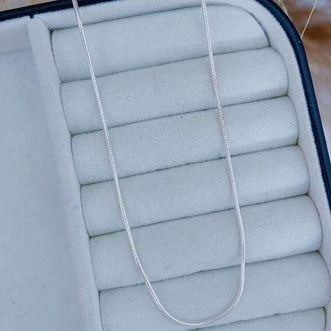 Corrente Rabo de Rato 45cm em Prata 925