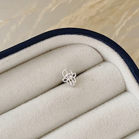 Piercing Haste Hamsá Em Prata 925