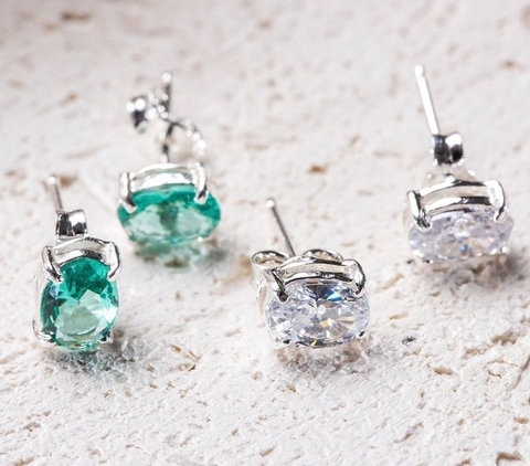 Brinco Ponto de Luz Oval Em Prata 925 - comprar online