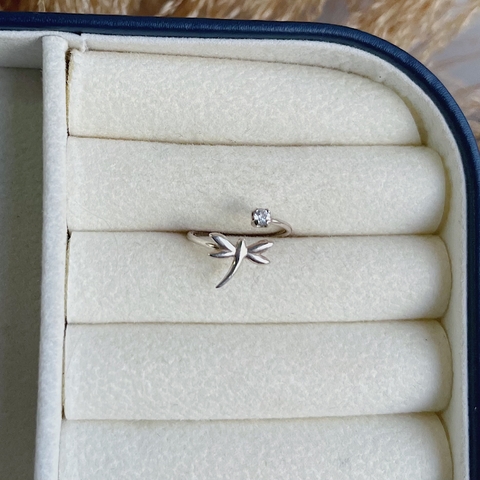 Anel Falange Libélula Zircônia Regulável Em Prata 925 - comprar online