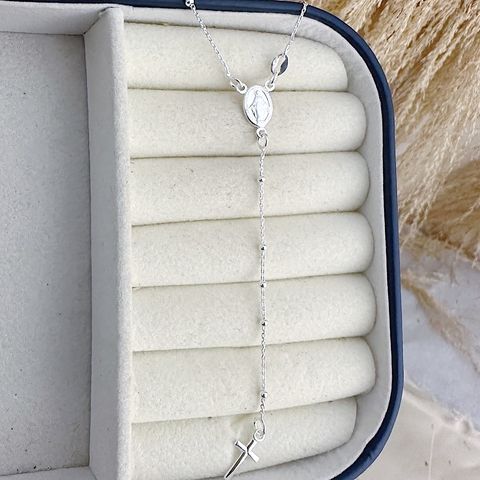 Terço Elos 60cm Em Prata 925