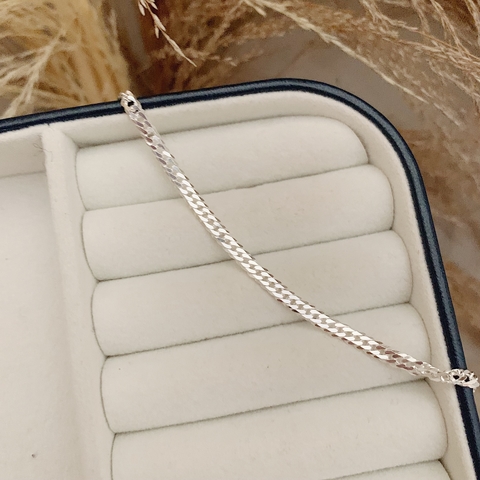 Pulseira Groumet Duplo 3mm Em Prata 925