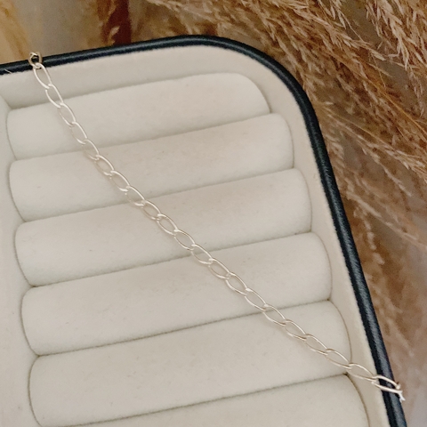 Tornozeleira Corrente Simples Em Prata 925