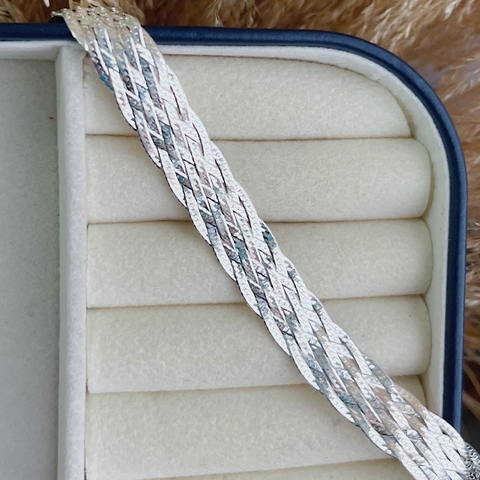 Pulseira 8 fios Trançados Em Prata 925 - comprar online