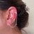 Brinco com Piercing Fake Cruz de Malta Em Prata 925 - Brilho Lunar Pratas