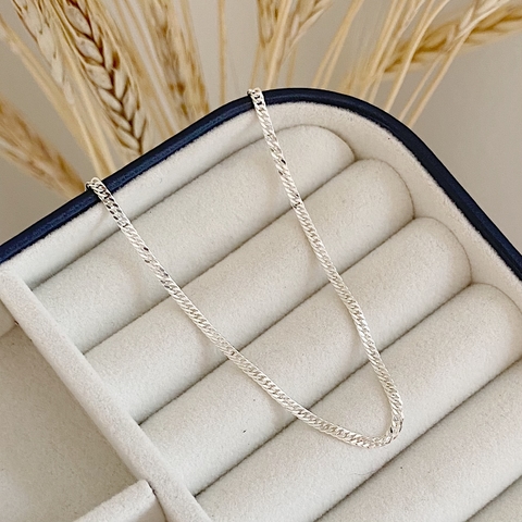 Pulseira Groumet Elo Duplo 2mm Em Prata 925