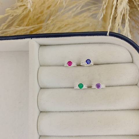 Berloque Separador Anel Solitário Em Prata 925