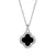 Colar Trevo Van Clef Preto Borda Cravejada Em Prata 925 - comprar online