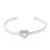 Imagem do Bracelete Coracao Borda Cravejado Em Prata 925