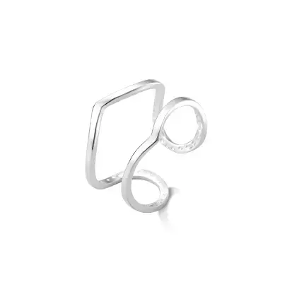 Anel Falange Duplo Regulável Em Prata 925 - comprar online