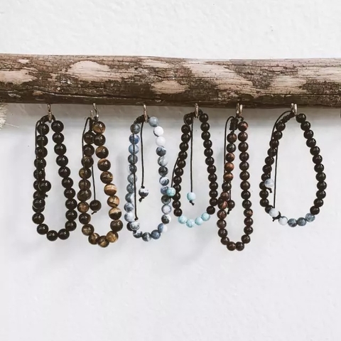 Pulseira de Pedras Naturais Ajustável