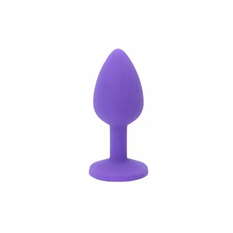PLUG ANAL AVELUDADO COM PEDRA GENERAL IMPORT ROXO