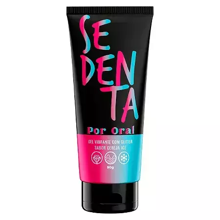 GEL COMESTÍVEL SEDENTA POR ORAL - CEREJA ICE COM GLITTER 50G