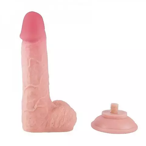 PÊNIS SUPER REALÍSTICO DUPLA CAMADA VENTOSA REMOVÍVEL 18,5X4CM GENERAL IMPORT