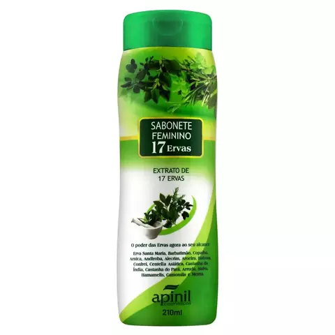 SABONETE ÍNTIMO LÍQUIDO AROMÁTICO 210ML APINIL 17 ERVAS