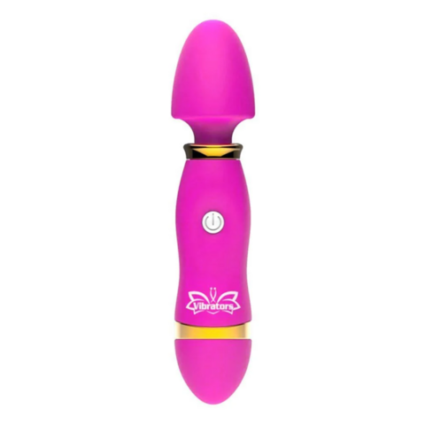 VIBRADOR MASSAGEADOR MINI WAND USB 12 VIBRAÇÕES PINK GENERAL IMPORT