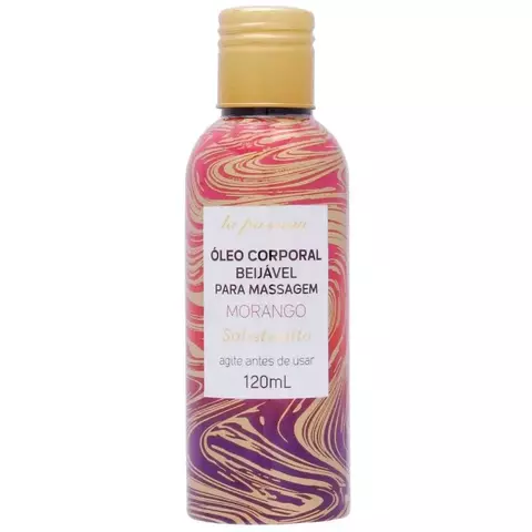 OLEO DE MASSAGEM BEIJÁVEL MORANGO 120ML SOFISTICATTO