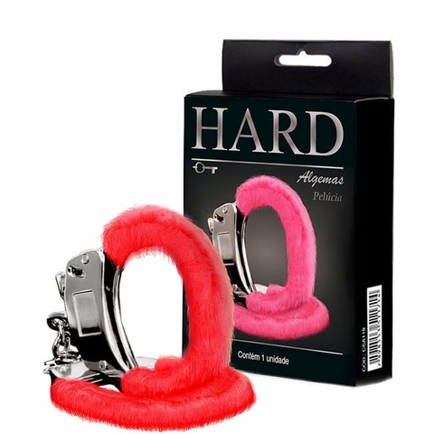 ALGEMA SENSUAL EM METAL COM PELÚCIA VERMELHO HARD