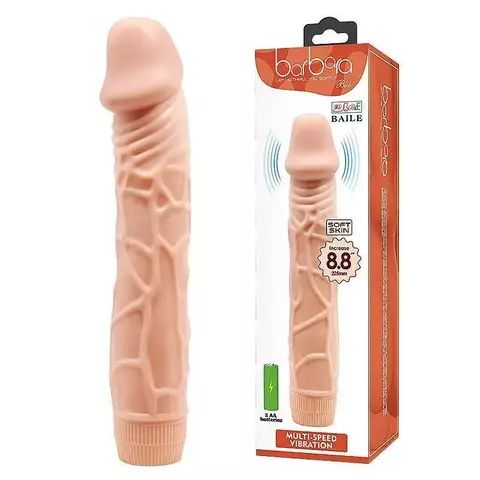 PÊNIS REALÍSTICO COM VIBRO INTERNO 8.8 CYBER BAILE 22,5X4,5CM GENERAL IMPORT