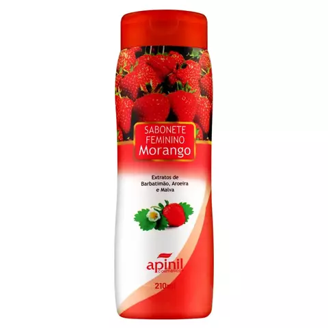 SABONETE ÍNTIMO LÍQUIDO AROMÁTICO 210ML APINIL MORANGO