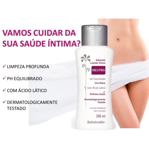 Sabonete Líquido Íntimo Neutro com Ácido Lático 200ml