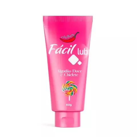 Fácil Lub Gel Lubrificante Beijável Algodao Doce e Chiclete 60g - comprar online