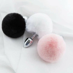 Plug Anal P Rabinho de Coelho Pompom
