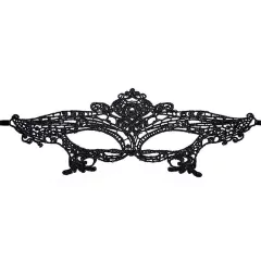 Mascara Erótica Preta em Renda