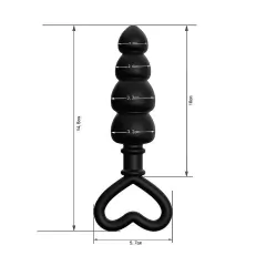 Plug Anal Escalonado Coração de Silicone - comprar online