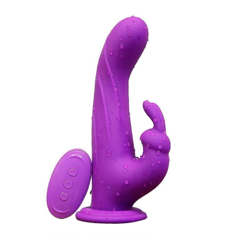 João Vibrador Rotativo Ponto G e Clitóris com Controle 14cm