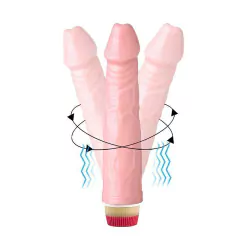 Prótese Realística com Vibrador Rotativo 22,5 x 4,3cm - comprar online