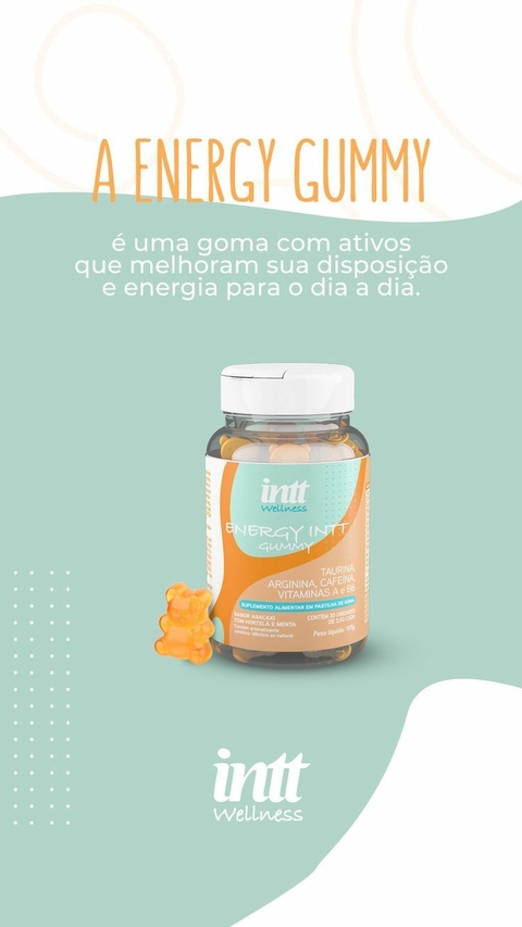 Energy Gummy Wellness Suplemento Alimentar Intt 30 Gomas